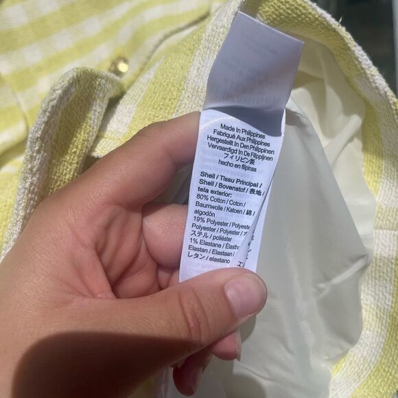 J Crew Collared Lady Jacket in Gingham Terry Tweed NWT - Picture 8 of 11